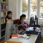 Arbeiten an den Computern